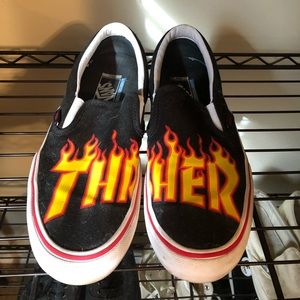 Vans x thrasher slip on’s 9.5